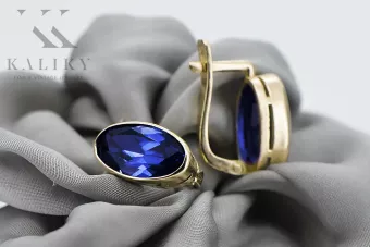 Cercei Vintage Craft  Safir Aur galben 14K vec001y